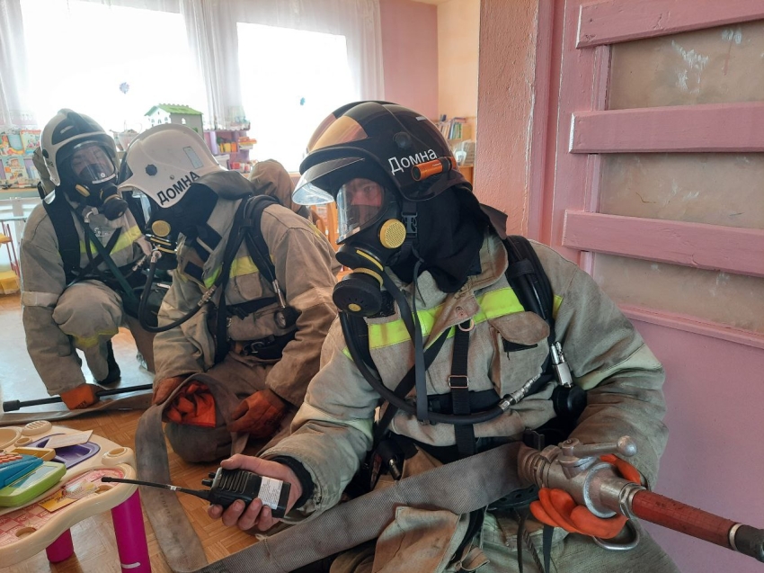 Пожарно-тактические учения прошли в детском саду «Ручеёк», села Сивякова Читинского района